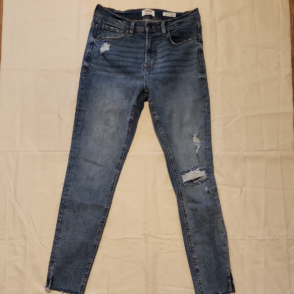 Kensie Blue Distressed Skinny Jeans
